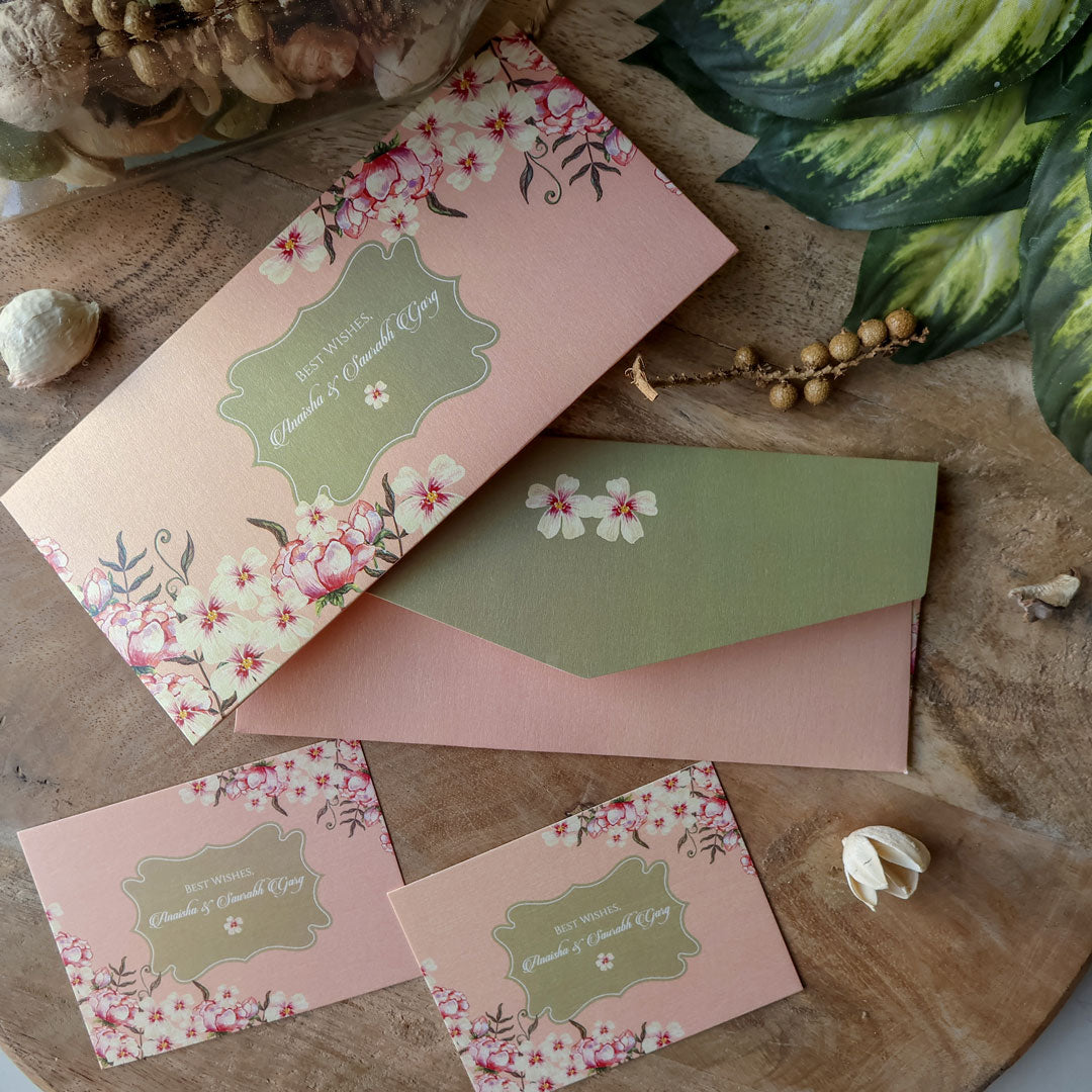 Flowers of Love Combo Set of Money Envelopes & Gift Tags