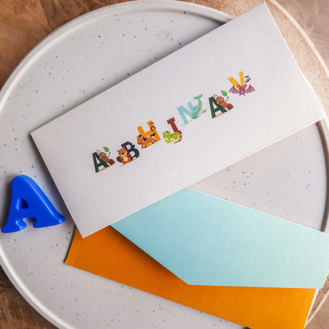 Animal Alphabet Set of Money Envelopes