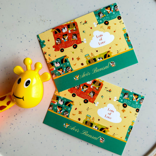 Animals on a tour Set of Gift Tags