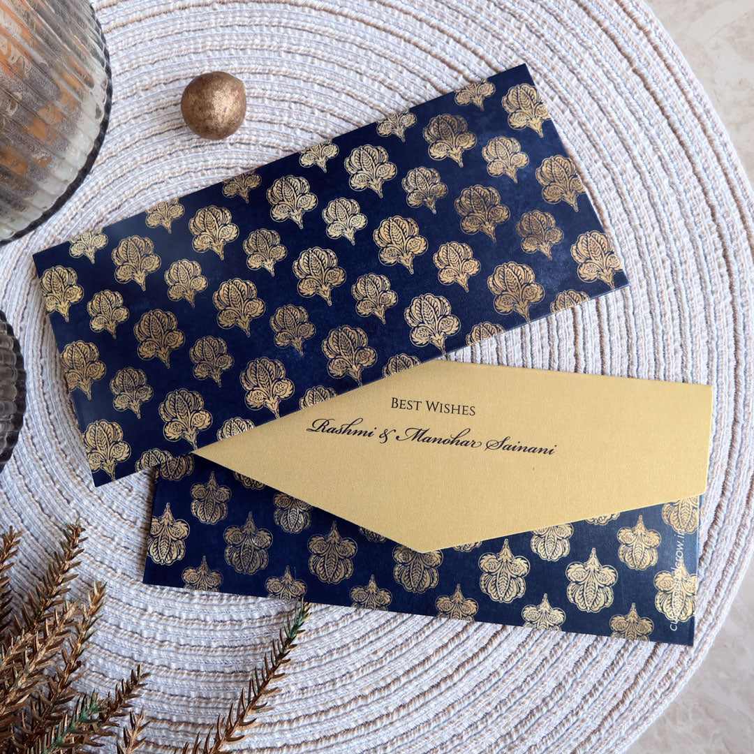 Blue & Gold Motif Set of Money Envelopes