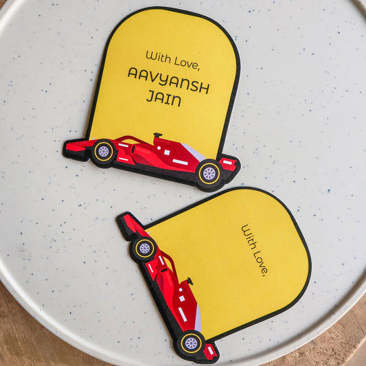 3D Sports Car Set of Gift Tags