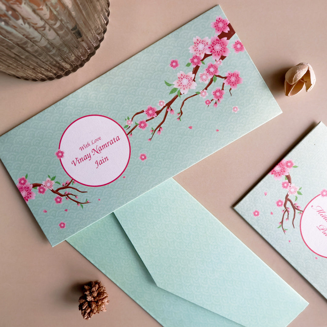 Cherry Blossom Tree Branch Set of Money Envelopes