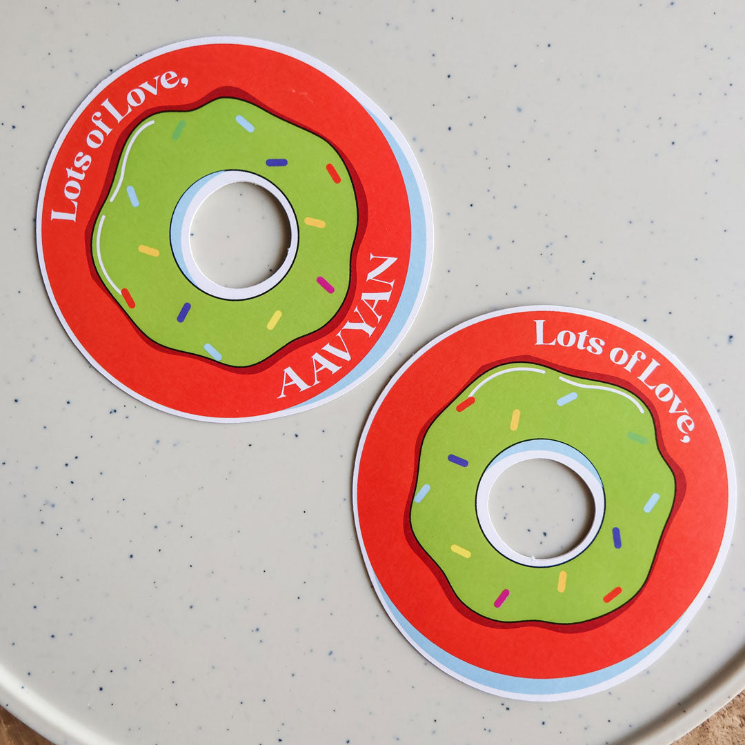 3D Donut Set of Gift Tags