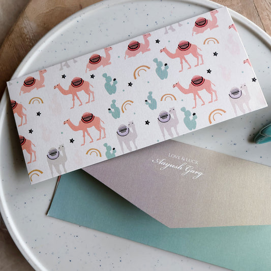 Desert Camel Ride Set of Money Envelopes