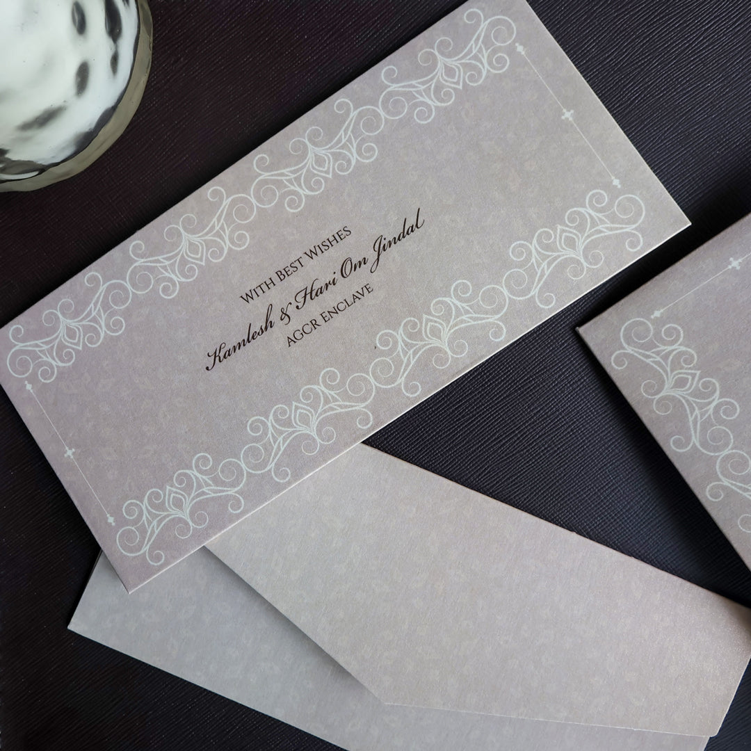 Elegant Leaf Border Set of Money Envelopes
