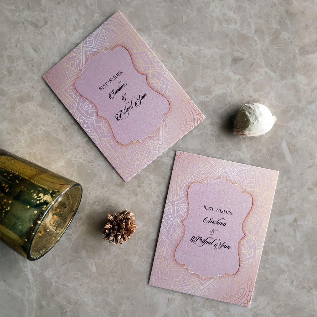 Exotic Pink & Gold Set of Gift Tags