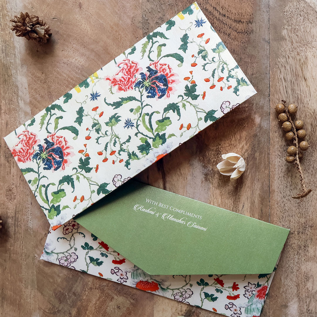 Floral Art Set of Money Envelopes
