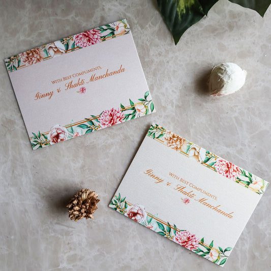 Floral Border Garden Set of Gift tags