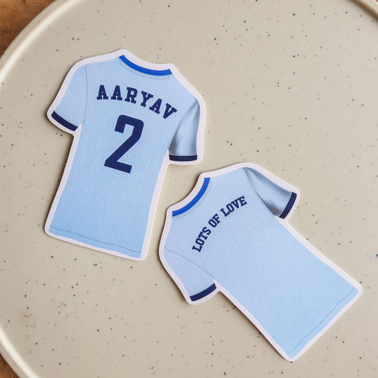 3D Team Jersey Set of Gift Tags