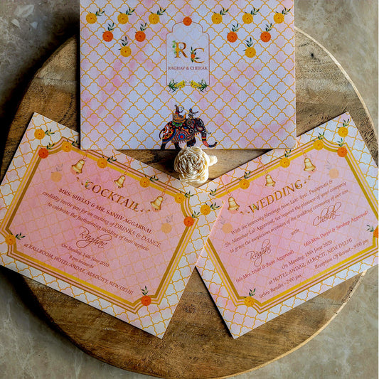 Marigold Wedding Bells Set of Wedding Invitation