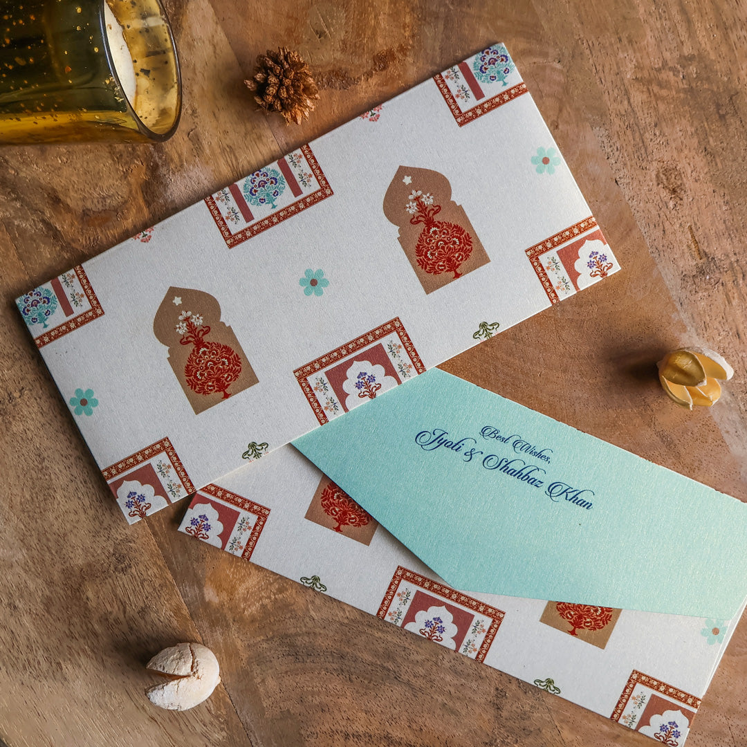 Mughal Inspiration & Poetry Set of Money Envelopes