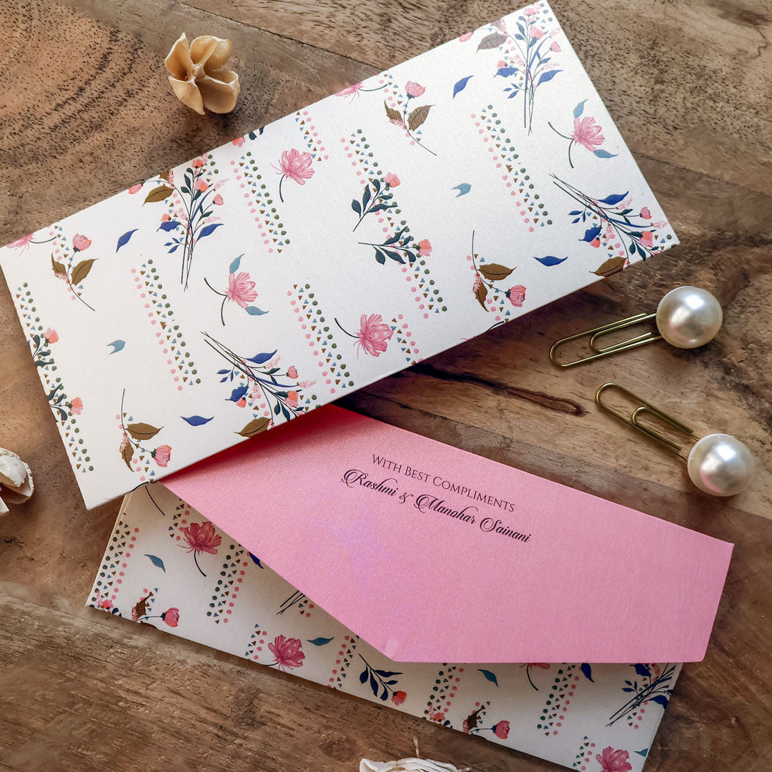Pink Dainty Floral Set of Money Envelopes