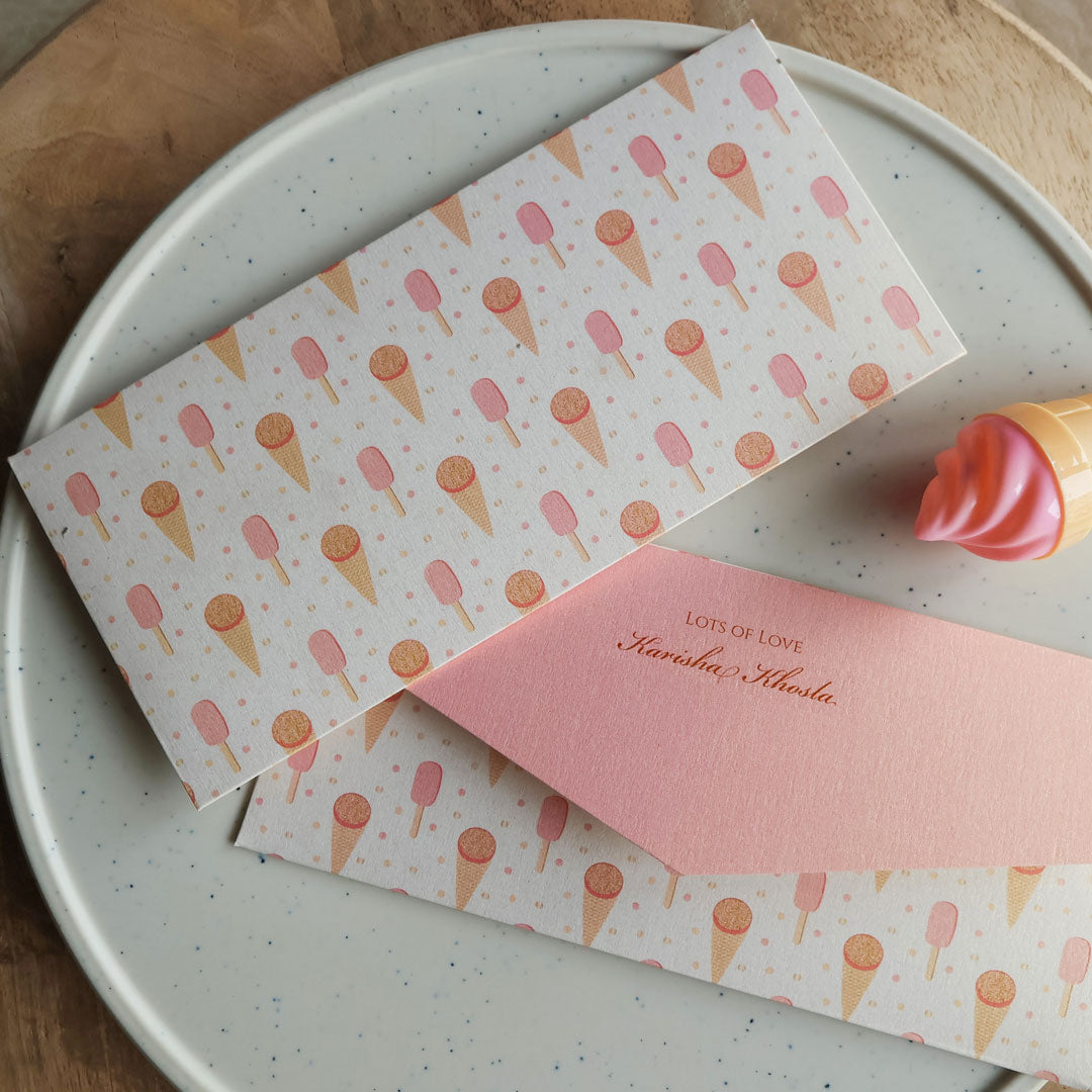 Pretty Ice Cream Money Envelope