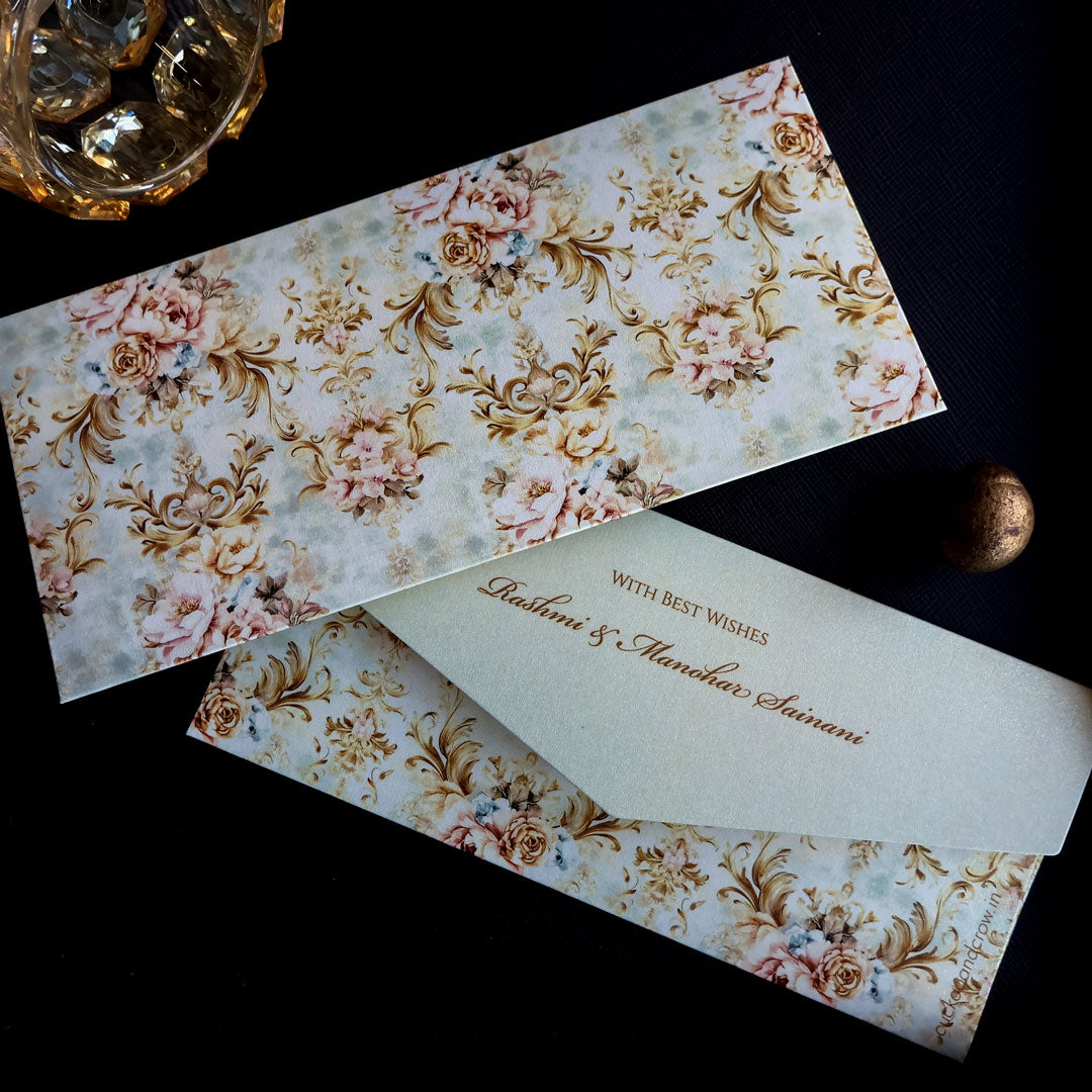 Royal Palace Floral Watercolor Set of Money Envelopes
