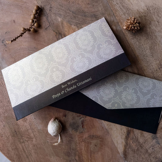 Shades of Brown Damask Set of Money Envelopes