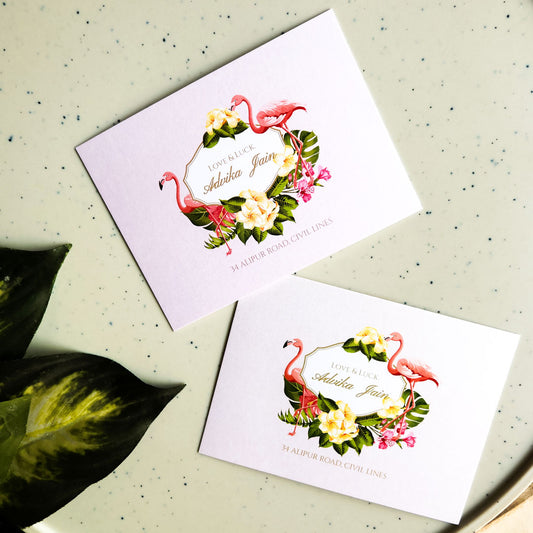 Tropical Flamingos Set of Gift Tags