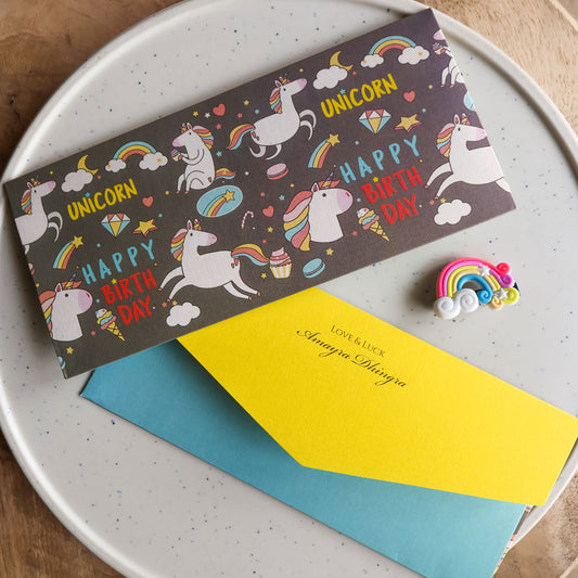 Unicorn Birthday Money Envelope