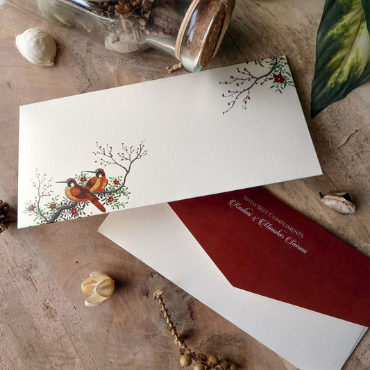 Vintage Joyful Birds Set of Money Envelopes