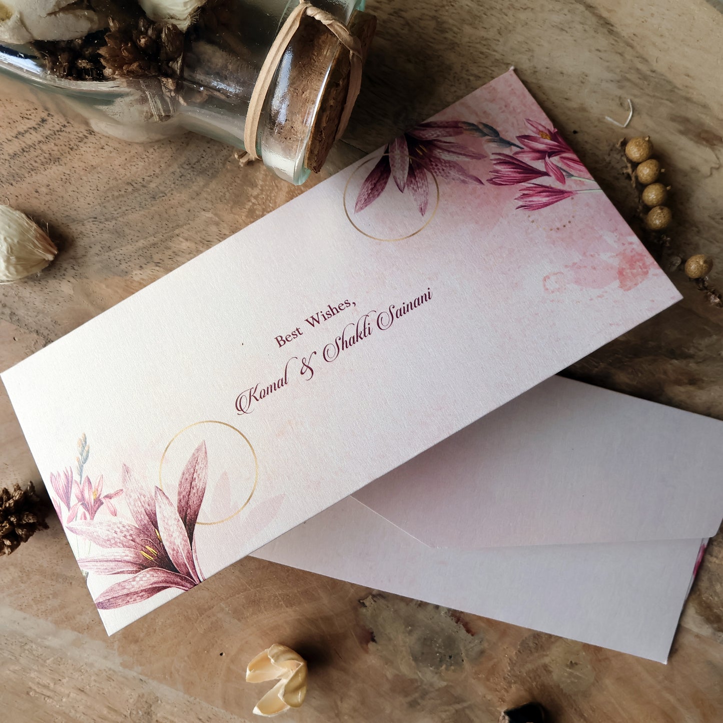 Blooming Lilies Combo Set of Money Envelopes & Gift Tags