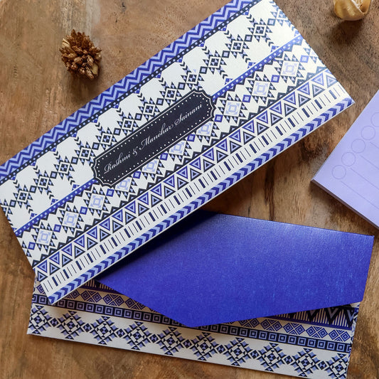 Blue Ethnic Set of Money Envelopes