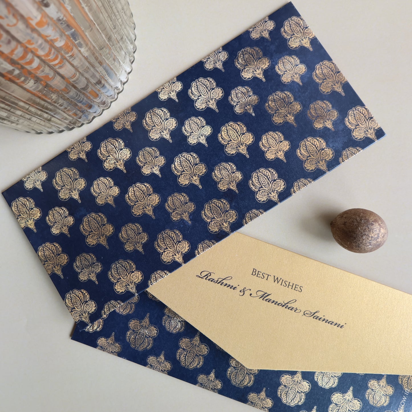 Blue & Gold Motif Set of Money Envelopes