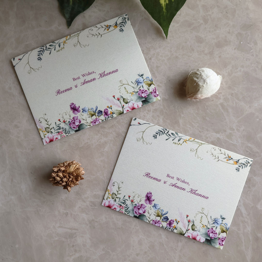 Botanical Flowers Combo Set of Money Envelopes & Gift Tags