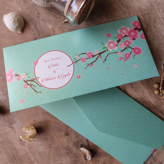 Cherry Blossom Tree Branch Set of Money Envelopes