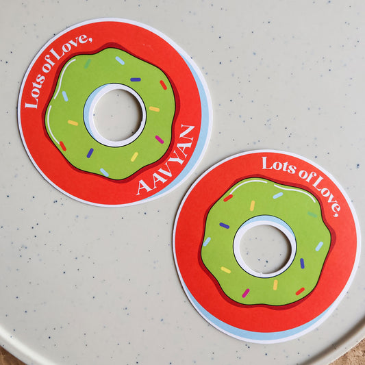 3D Donut Set of Gift Tags