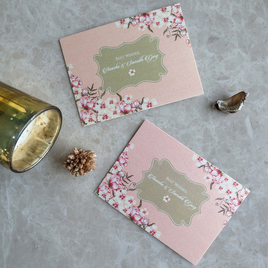 Dainty Peach & Pink Floral Set of Gift Tags