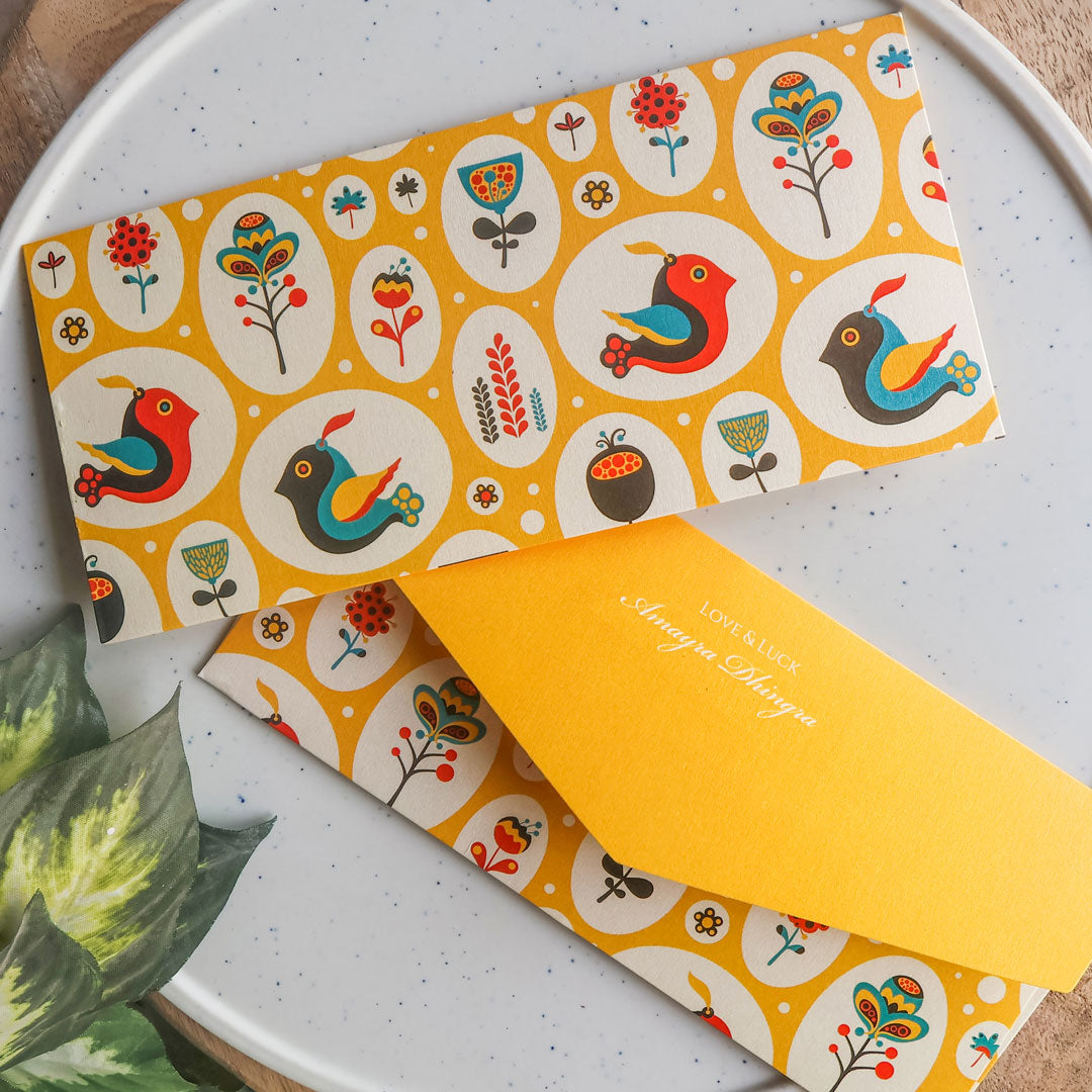 Doodle Birds Set of Money Envelopes