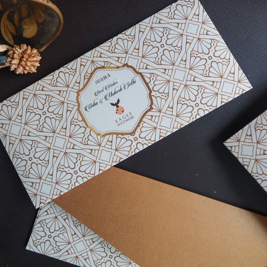 Elegant Cream & Gold Pattern Set of Money Envelopes