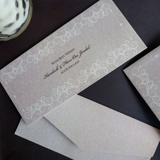 Elegant Leaf Border Set of Money Envelopes