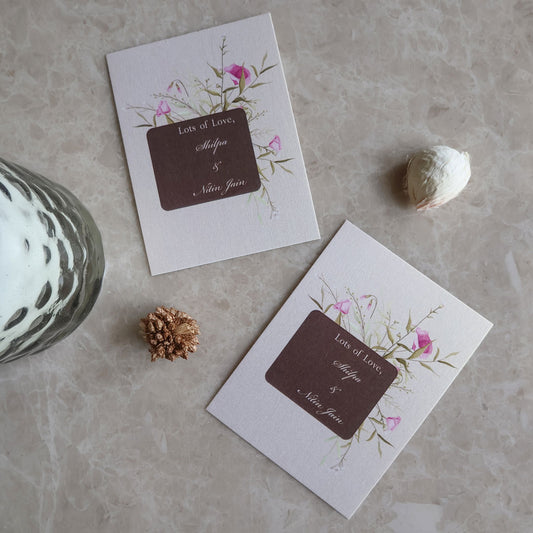 Enchanting Beige Floral Set of Gift tags