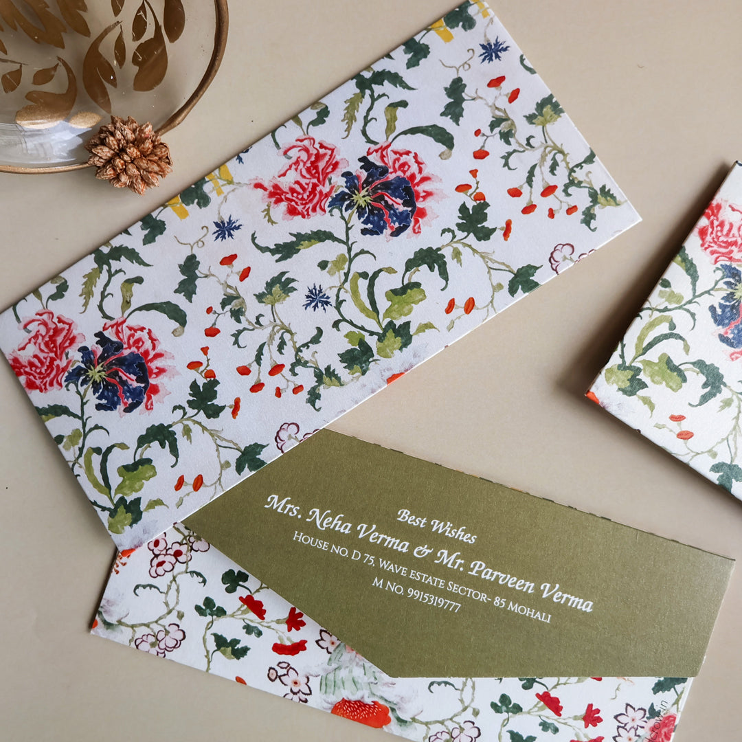 Floral Art Set of Money Envelopes