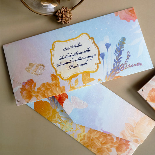Floral Garden of Love Set of Money Envelopes
