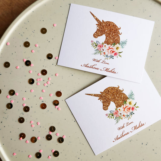 Glitter Unicorn Set of Gift Tags