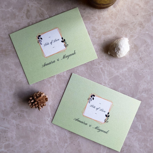 Green Floral Box Set of Gift Tags