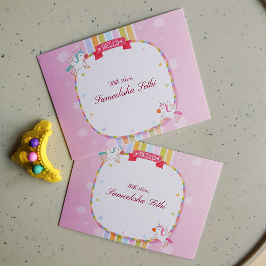 Hello Unicorn Set of Gift Tags