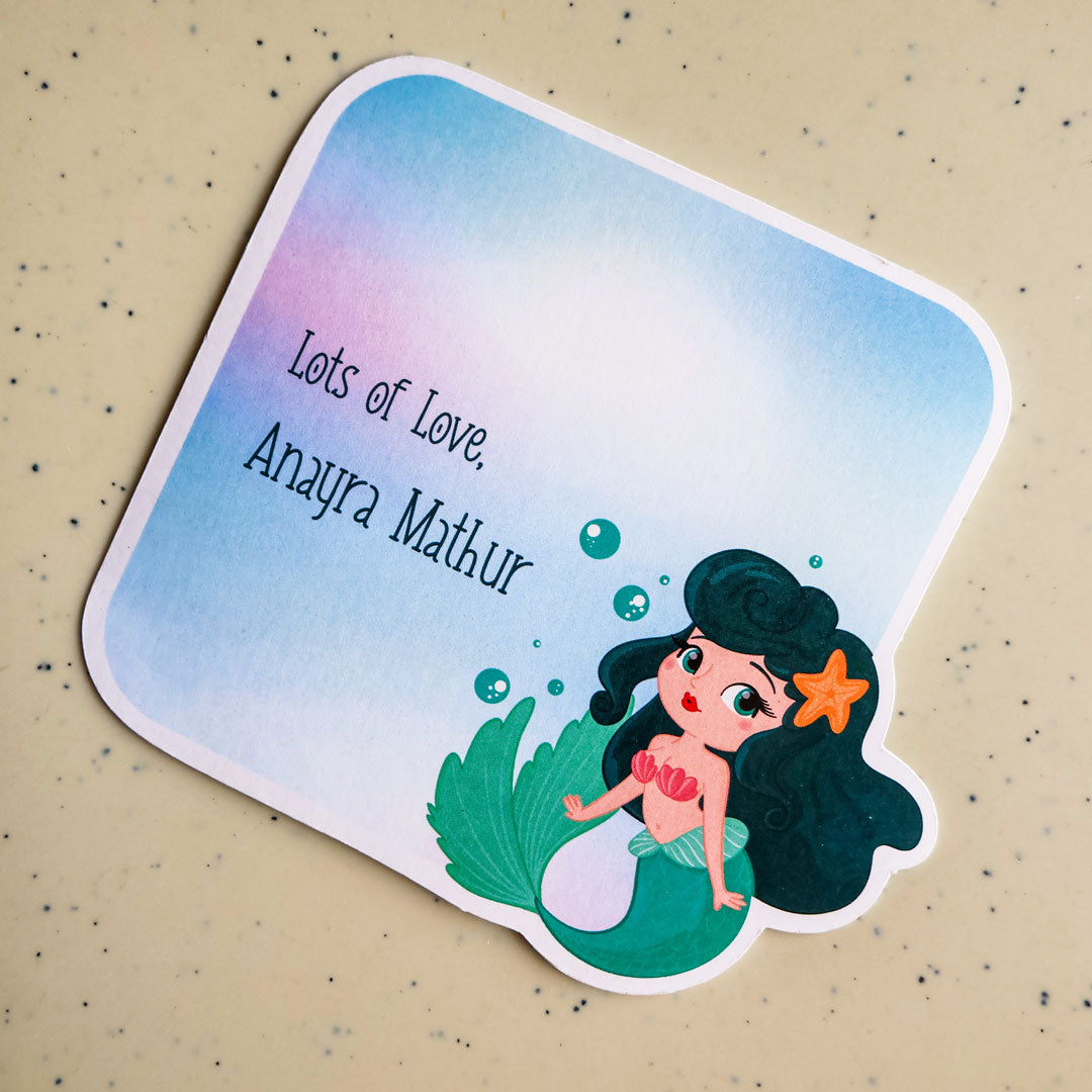 3D Sea Mermaid Set of Gift Tags
