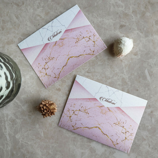 Pink & White Marble Texture Set of Gift Tags