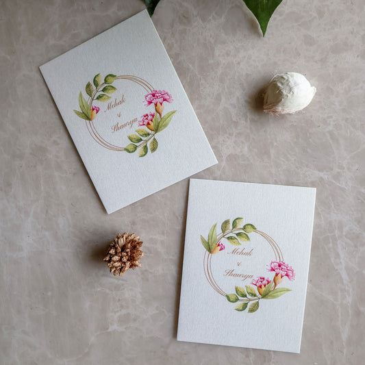 Pretty Floral Wreath Set of Gift Tags