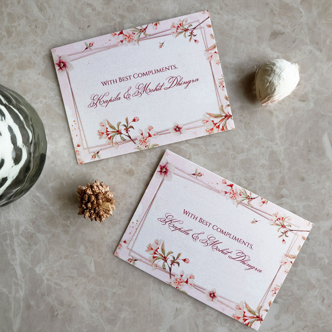 Pretty Pink Floral Border Set of Gift Tags – Cuckoo & Crow