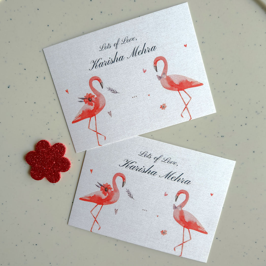 Red Flamingo Set of Gift Tags