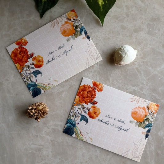 Retro Plaid Floral Set of Gift Tags