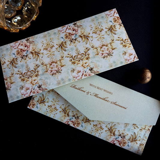 Royal Palace Floral Watercolor Set of Money Envelopes