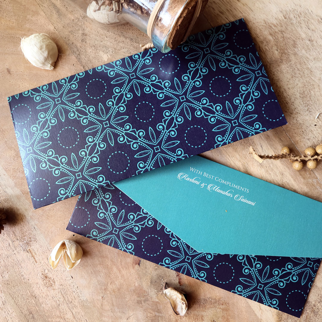 Shades of Blue Set of Money Envelopes
