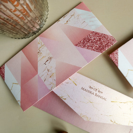 Shiny Geometric Marble Set of Money Envelopes