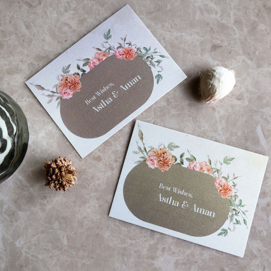 Textured Floral Set of Gift Tags