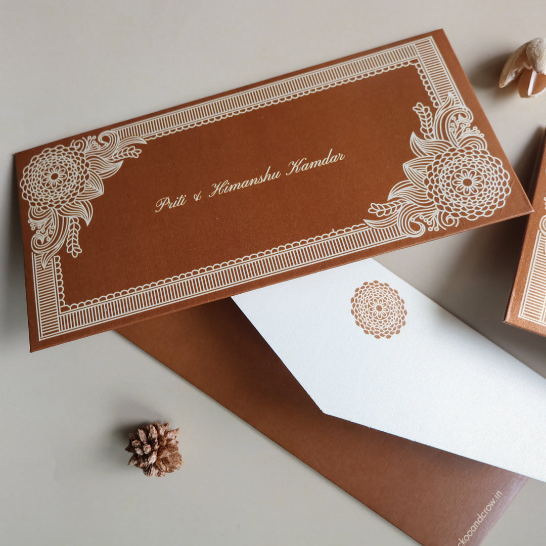Traditional Indian Border Set of Money Envelopes