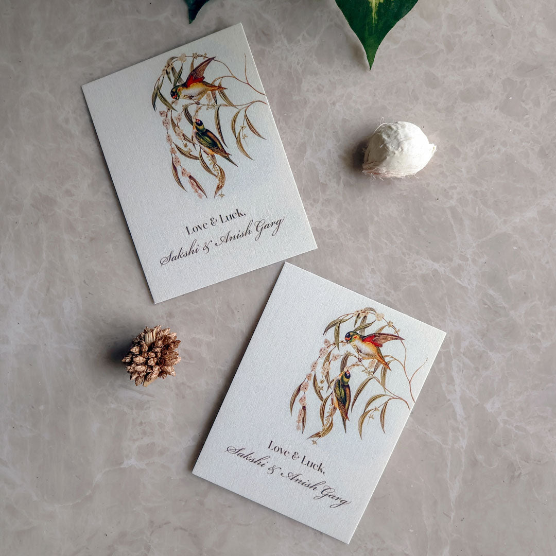 Vintage Bird Illustration Set of Gift Tags